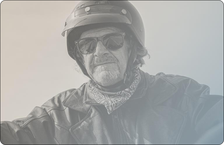 Man on motorcycle